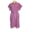 Vilebrequin Button Down Waist Tie Print Shirt Dress - Small