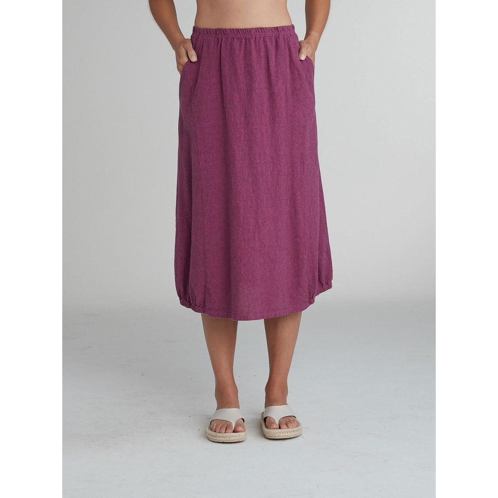 Cut Loose Crosshatch Side Elastic Skirt - Rhubarb - Medium - 4199518