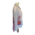 Aratta Silent Journey Mixed Print Button Down Shirt - Multicolor - Small