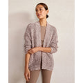 HAVEN WELL WITHIN Marled Knit Cocoon Cardigan - Brown/Cream - Large