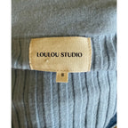 LOULOU Studio Socotra Wool Cashmere Polo - Light Blue - Small
