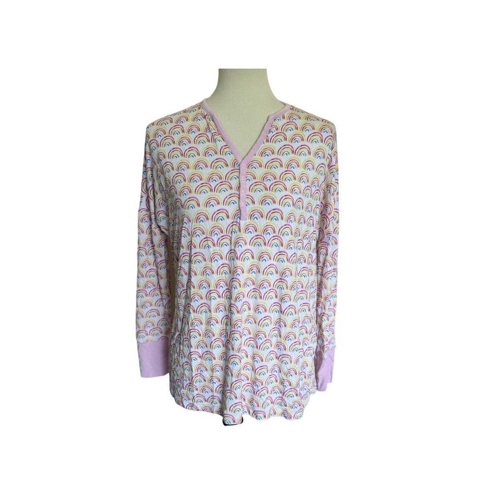 Little Sleepies Pastel Rainbows Women's Pajama Top - Size Medium