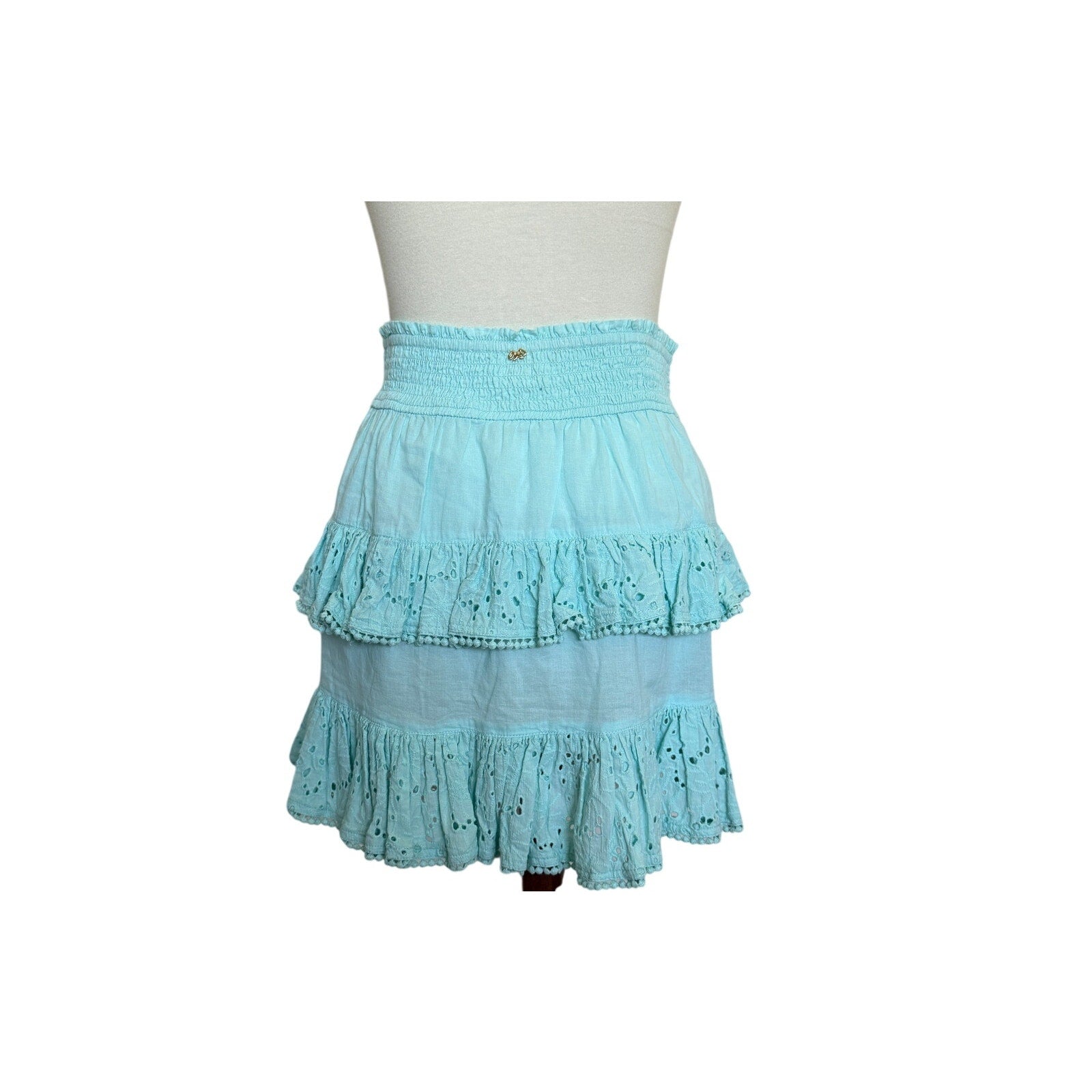 PQ Swim Ari Eyelet Mini Skirt - Divine - Size XS/S | Beach Cover-Up