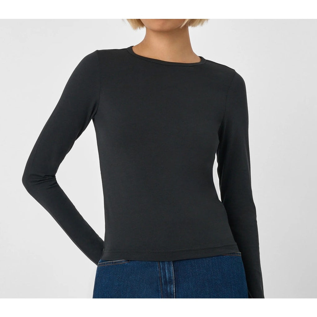Toccin JENNA COTTON LONG SLEEVE T-SHIRT - Black - XS