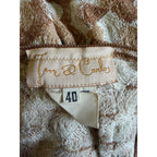 Vintage Jan and Carlos Geometric Pattern Knit Capri Pants - Cream/Tan - Size IT 40 US  6