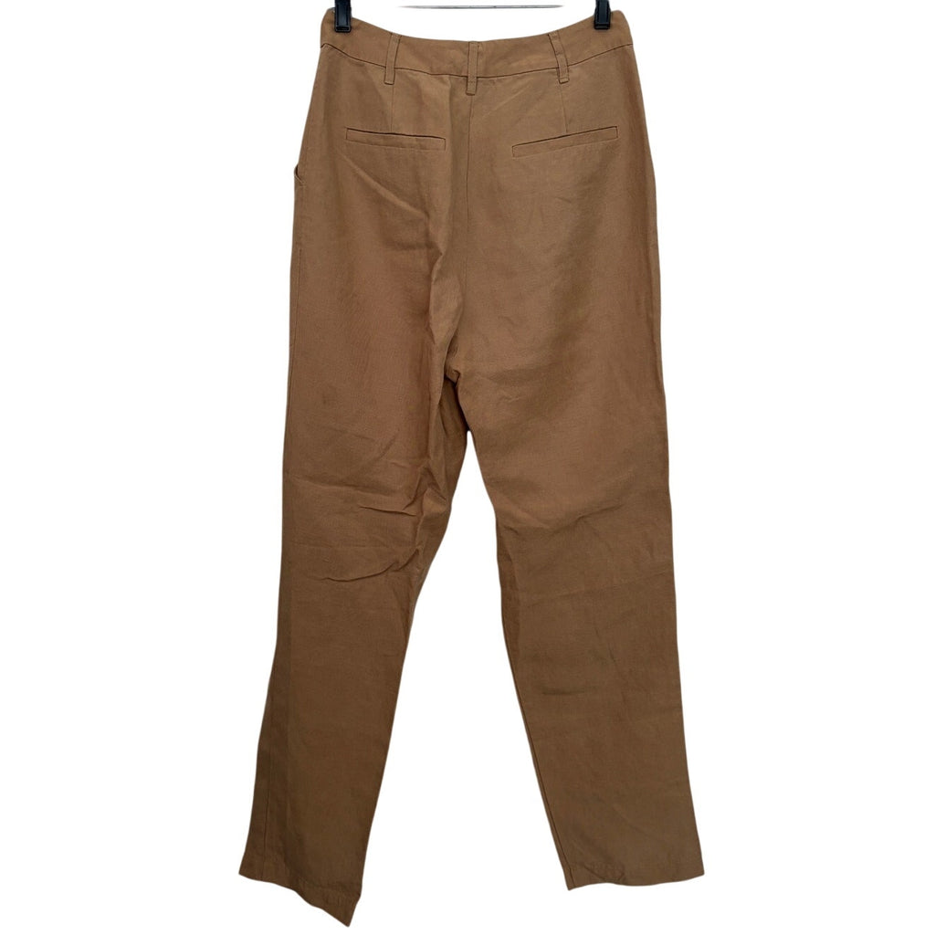 MARA HOFFMAN Dita High Waisted Pleated Pants - Khaki Tan - Size 4