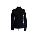 Lunya Waffle Knit Cotton Silk Blend Sweater - Black - Size Small