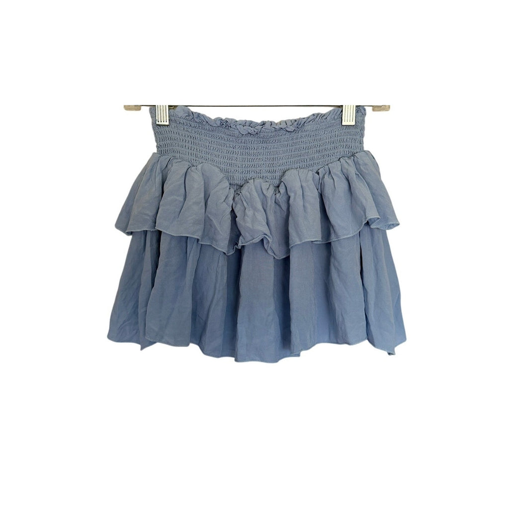 KATIEJ NYC Junior Brooke Solid Skirt - Baby Blue - Size XS
