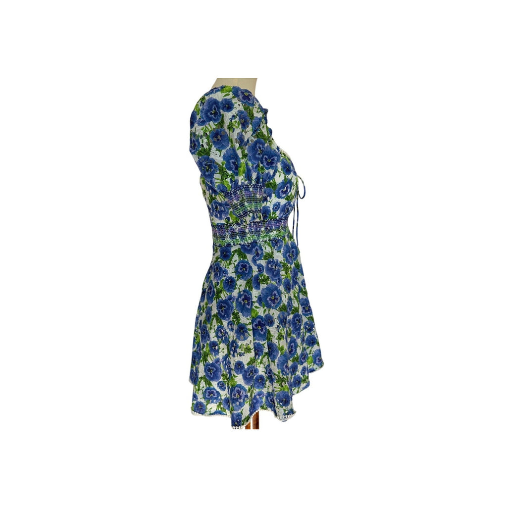 Alice + Olivia Crawford Mini Dress - Perfect Pansy Multi - Size 4