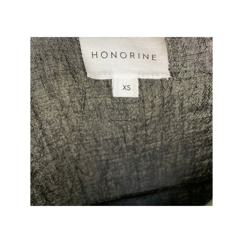 Honorine Giselle Cotton Gauze Black Tiered Dress - XS