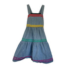 Hanna Andersson Ric Rac Dress - Light-Medium Wash Chambray - Size 4