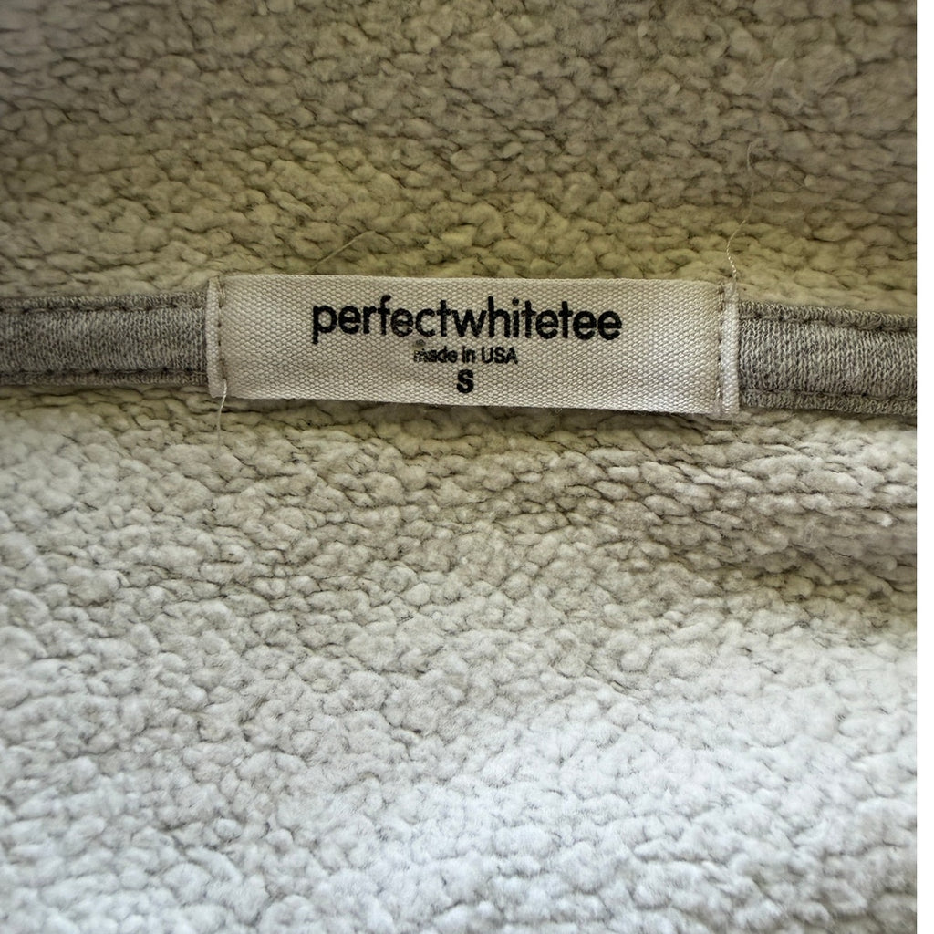 PERFECTWHITETEE Tyra Fleece 1/4 Zip Sweatshirt - Gray - Size Small