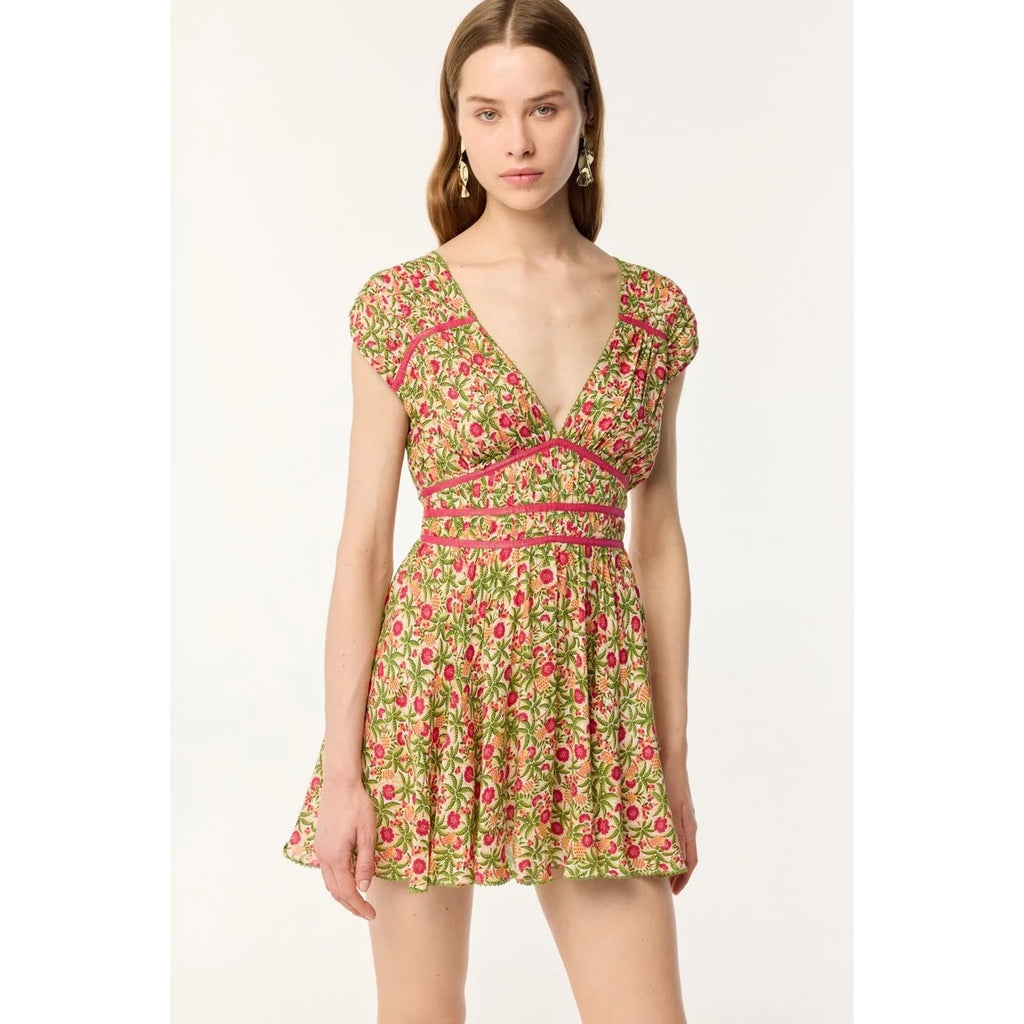 Poupette St Barth Ciao Mini Dress  - Pink Honolulu - Size XS