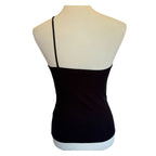 LNA Quinn Asymmetrical One Shoulder Top - Black - Size S