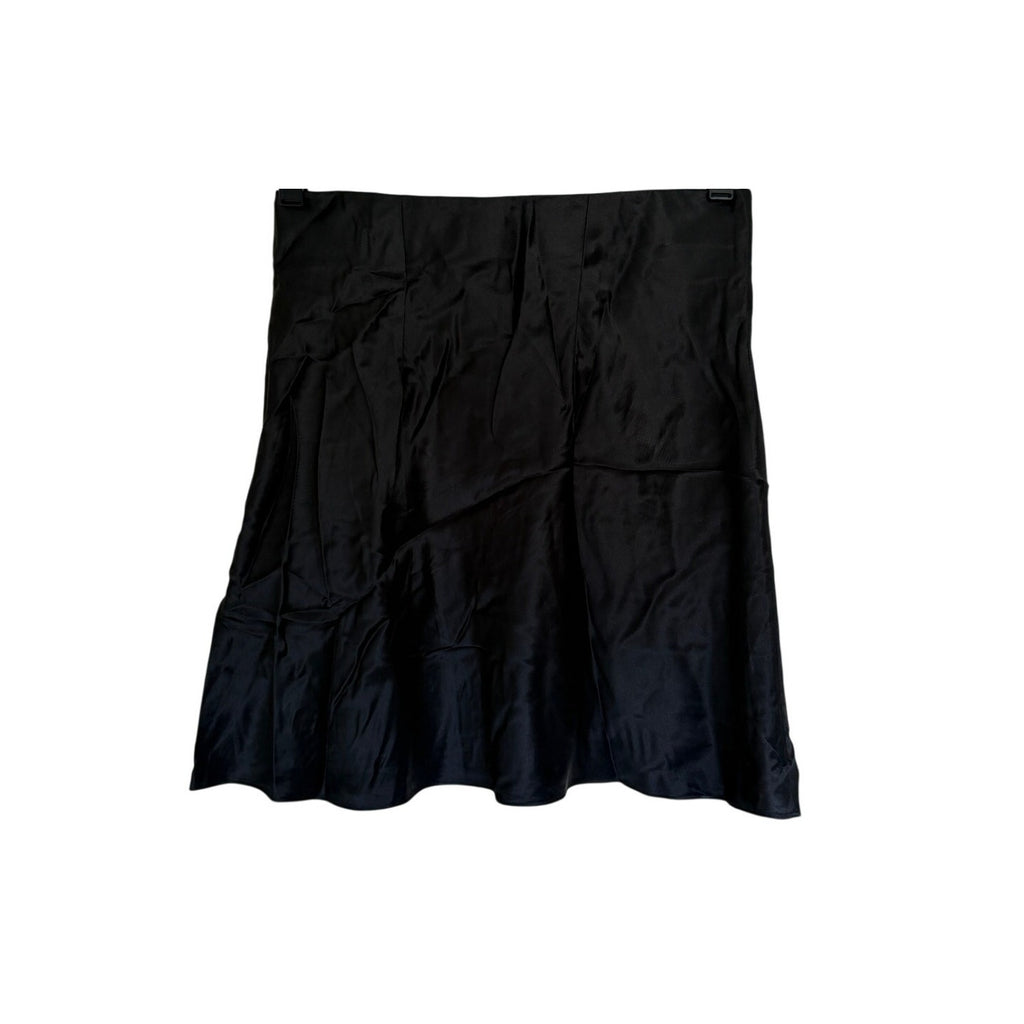 Quince 100% Washable Silk Mini Skirt - Black - Size Extra Small