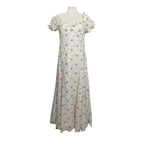 Polo Ralph Lauren Floral Puff Sleeve Maxi Dress - Cream and Pink Floral - Size 10