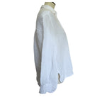Michael Stars Leo Gauze Button Down Shirt - White - XS