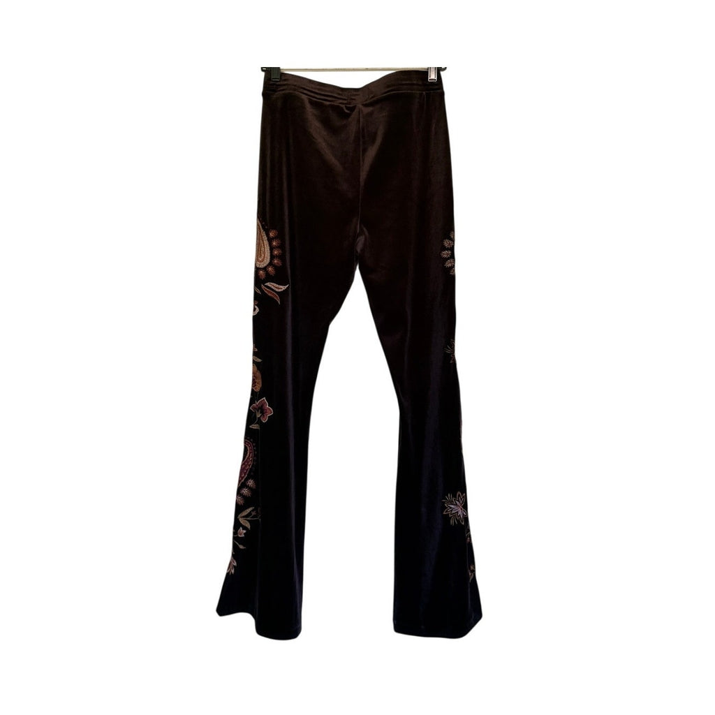 DRIFTWOOD Farrah Velvet Pull-On Flare Pants - Brown - Size Large