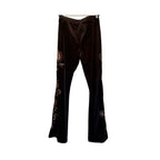 DRIFTWOOD Farrah Velvet Pull-On Flare Pants - Brown - Size Large