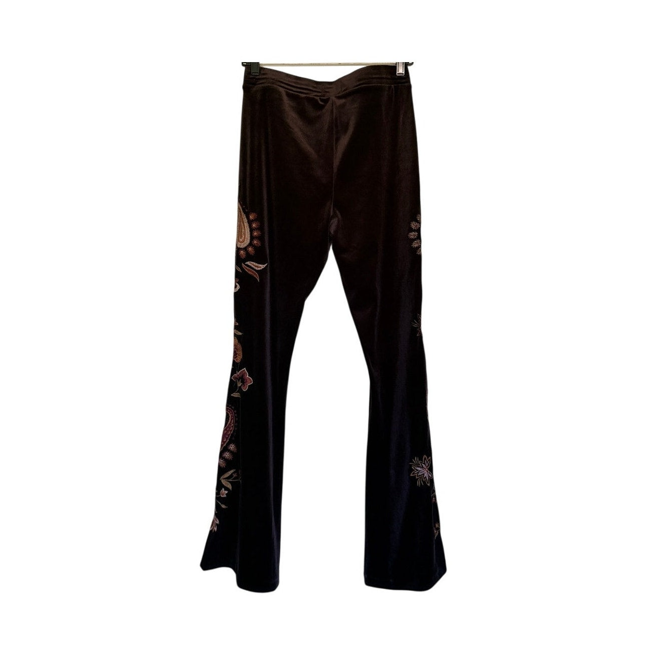 DRIFTWOOD Farrah Velvet Pull-On Flare Pants - Brown - Size Large