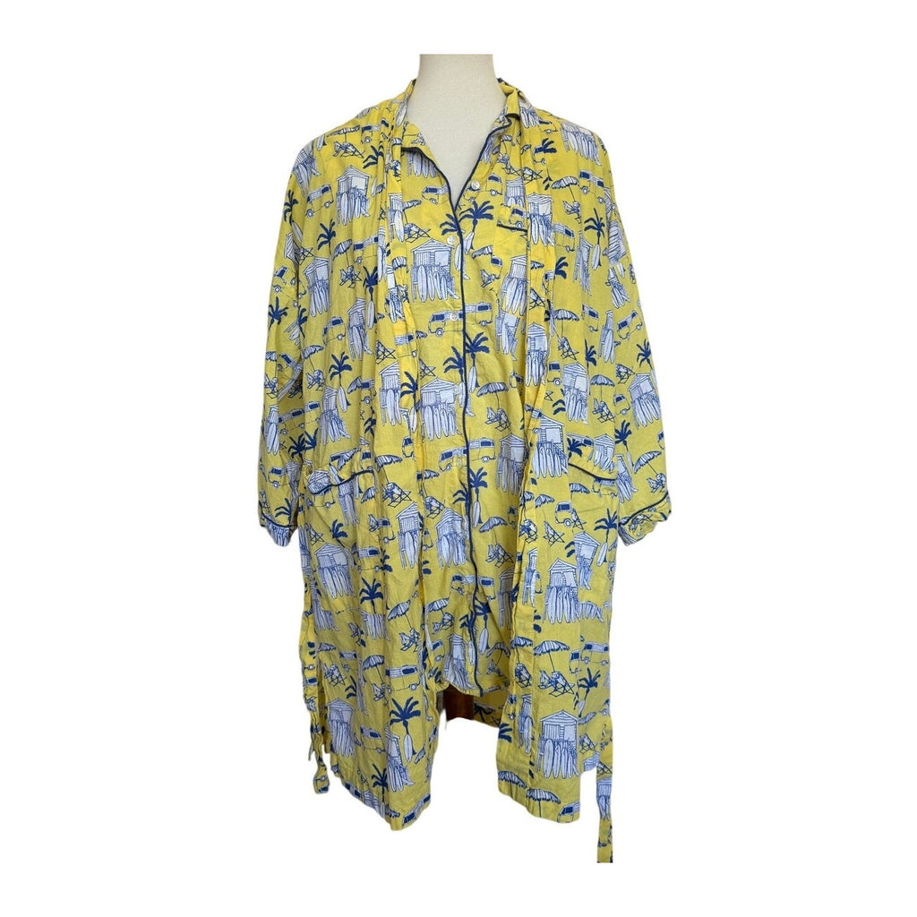 The MAHOGANY Store - Dolce LIfe Print Short Robe and Nightshirt Set - Small