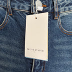 Petite Studio NYC Libby Crop Flare Jeans - Blue - M/6
