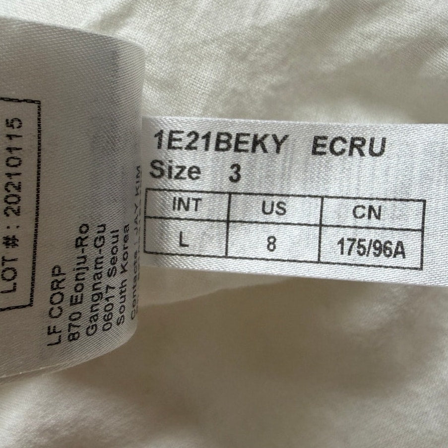 BA&SH Beky Dress - Ecru - Size 8 / Large