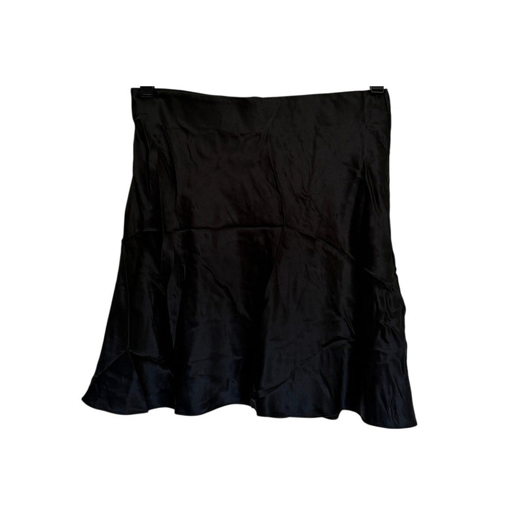 Quince 100% Washable Silk Mini Skirt - Black - Size Extra Small