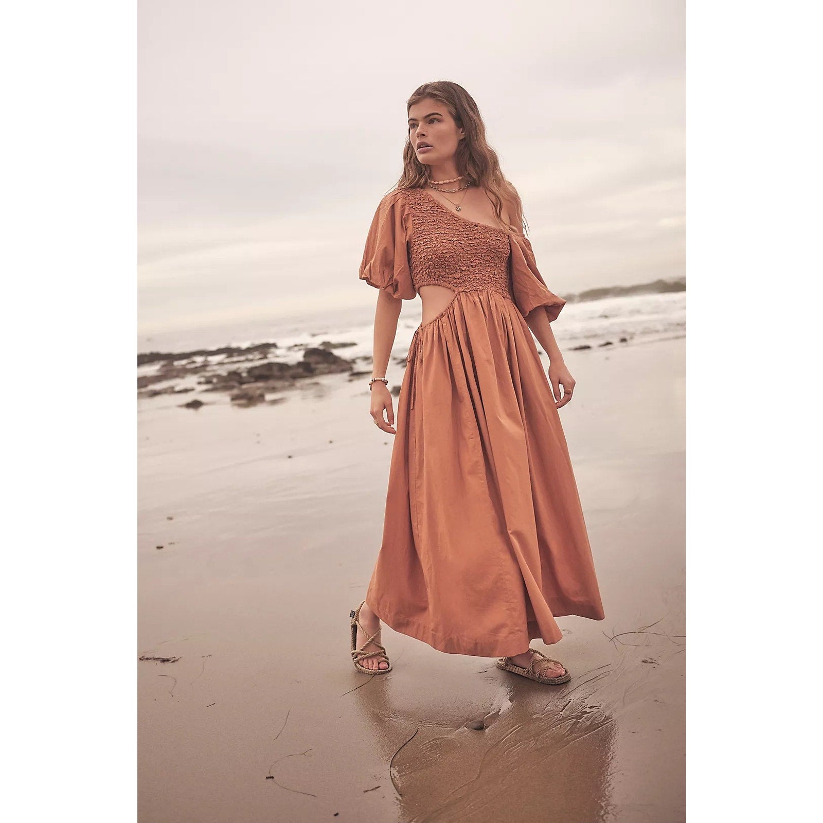 Free People Kalina Midi Dress - Bran - XS