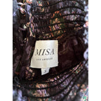 MISA Bethany Floral Chiffon Midi Dress - Nightshade Floral - Size Small
