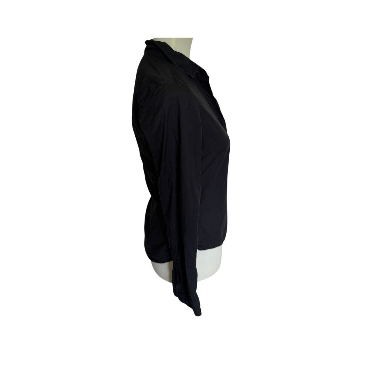 Frank & Eileen Barry Button Up Cotton Shirt - Black - Size Small
