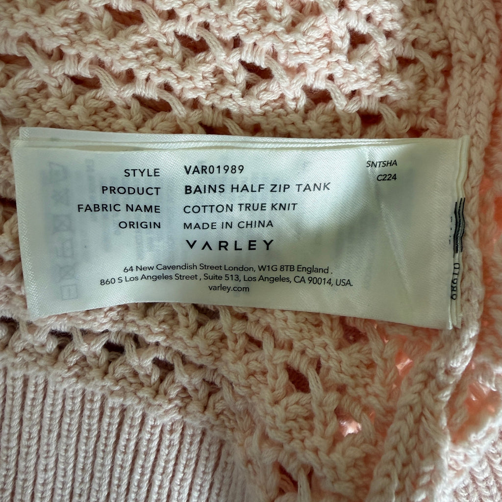 Varley Bains Half Zip Tank in Silver Peony