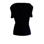 SKIN Portia Off-the-Shoulder Cashmere Top In Black - XS