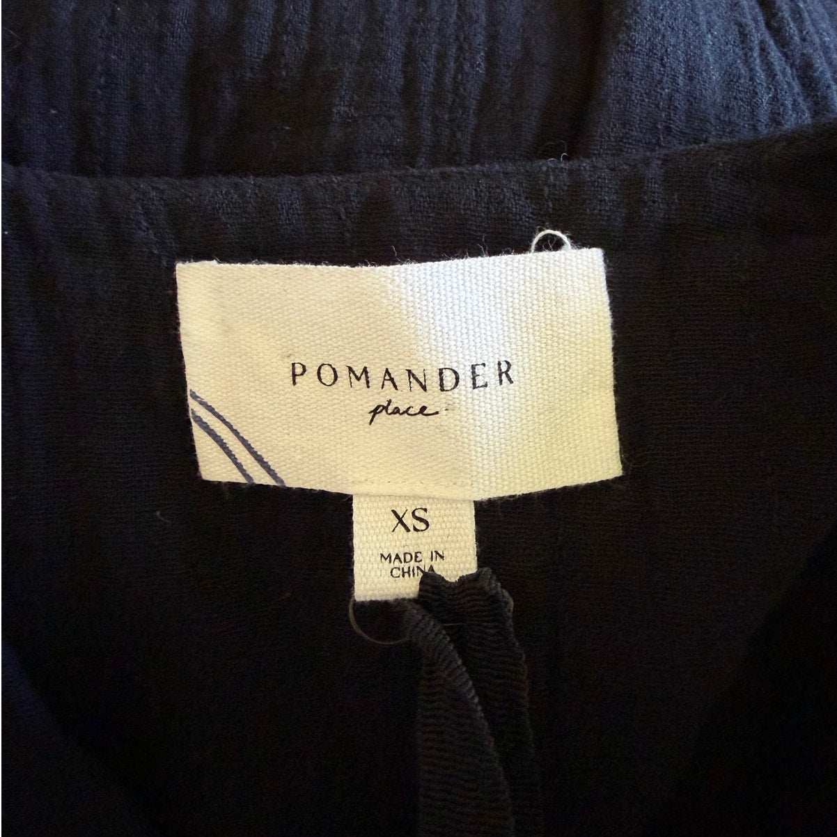Pomander Place Millie Cotton Gauze Dress - Black - Extra Small