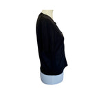 ME+EM Merino Cashmere Barely There Tee - Black - Size 4