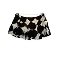 Vintage Y2K Miss Sixty Geo Print Mini Skirt - Black / White - Size Medium