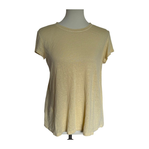 Cut Loose Light Weight Linen Ruche Back Top - Yellow - Medium