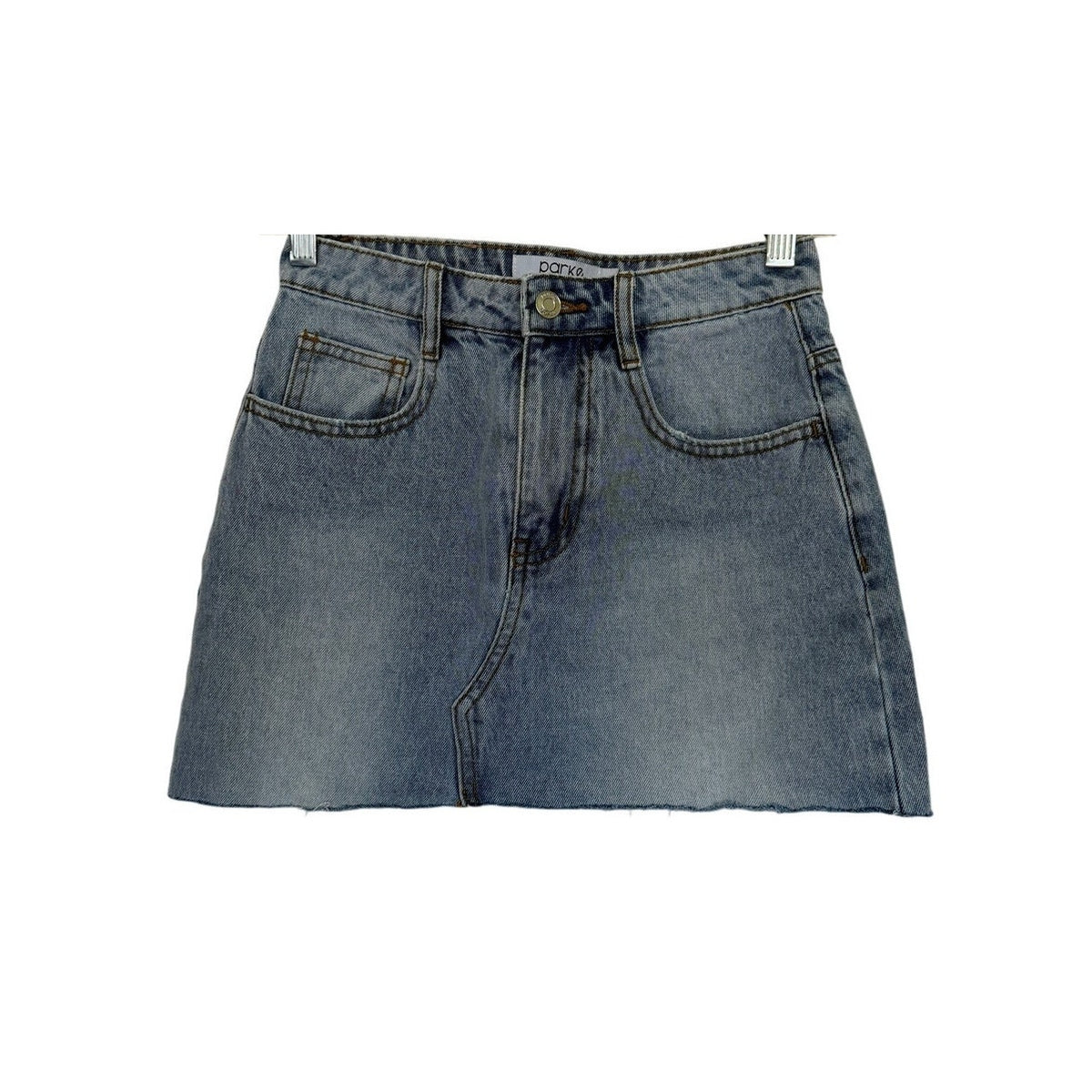 Parke Cutoff Denim Skirt - Blue - Size Small