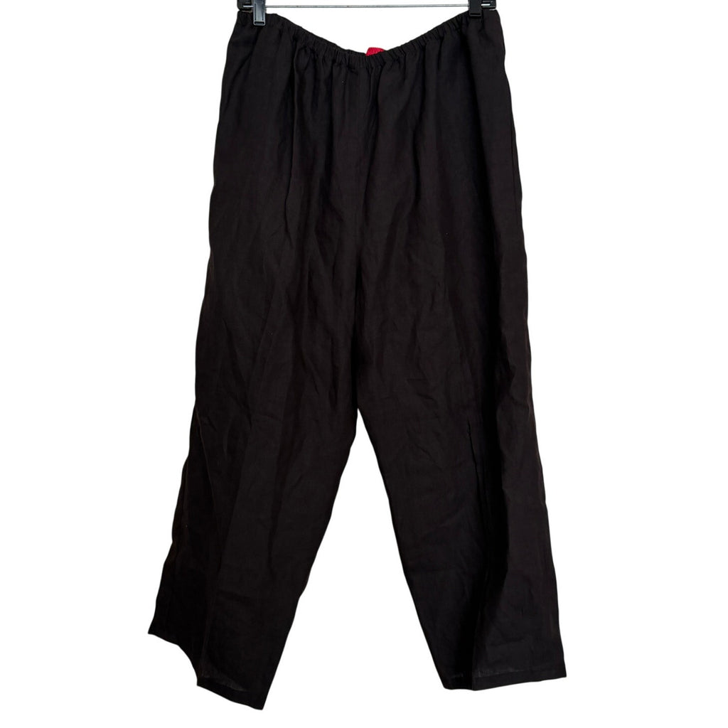 Shamask Linen Pants - Black - Size 16