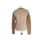 Maje Brushed Mohair V Neck Cardigan - Camel Tan - Size 2 / Medium