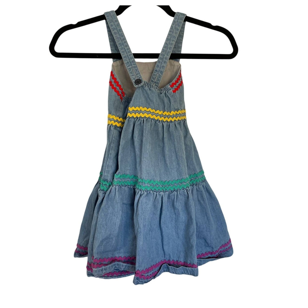 Hanna Andersson Ric Rac Dress - Light-Medium Wash Chambray - Size 4