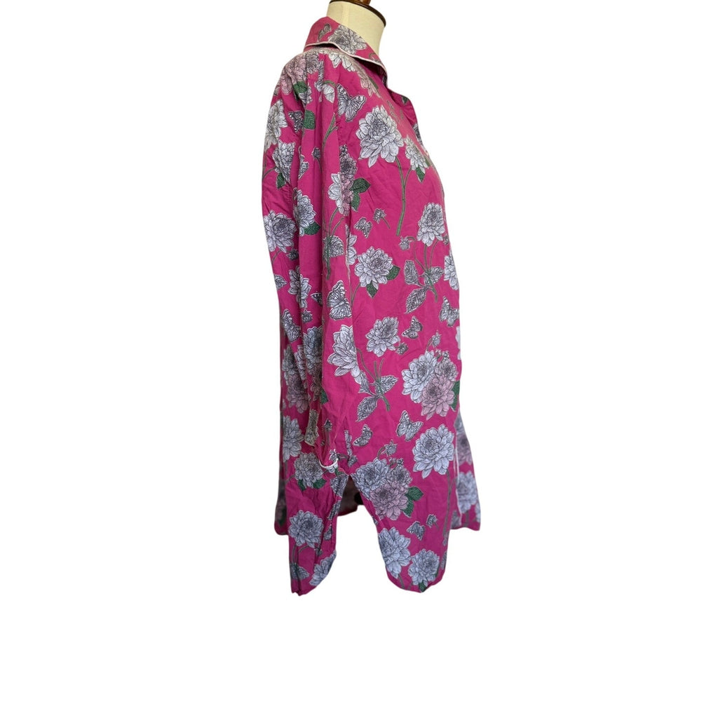 Mahogany Store Dahlia Print Nightshirt Pajama - M