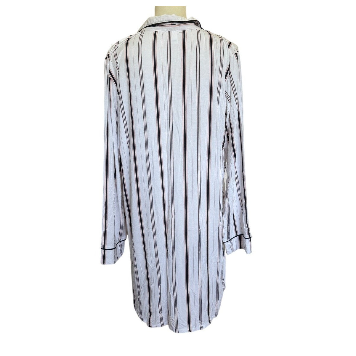 EBERJEY Modal Seep Shirt Dress - Striped - L