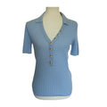LOULOU Studio Socotra Wool Cashmere Polo - Light Blue - Small