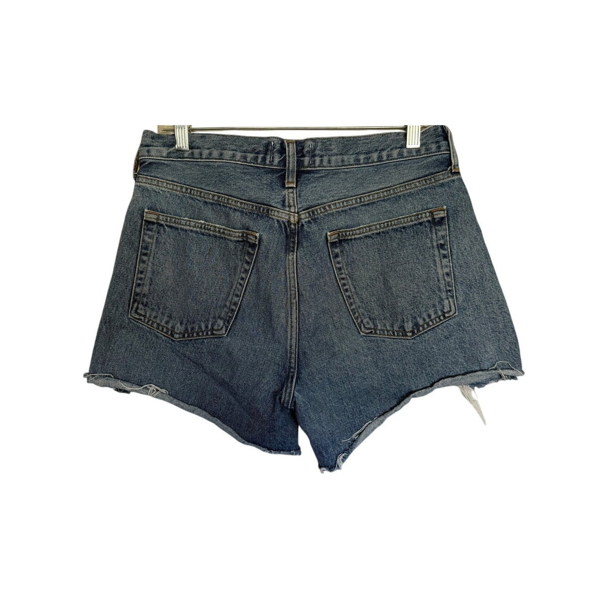 AGOLDE Parker Long Denim Shorts - Skyview Blue - Size 28