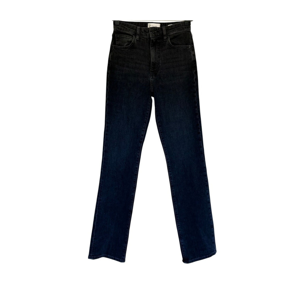 Frame The Ruler Straight Leg Jeans - Grit Wash - Size 25