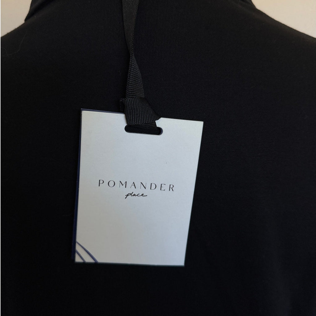 Pomander Place Bradley Knit Cotton Polo Dress - Size XS - Black