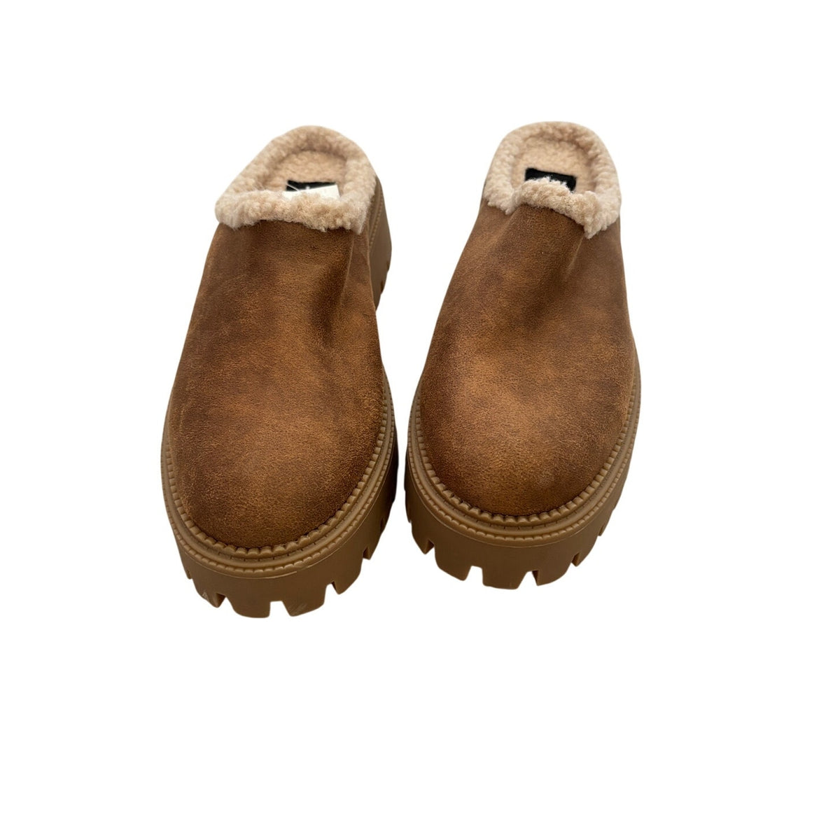 DV Dolce Vita Women's Laddie Cozy Platform Clog Mules - Tan - Size