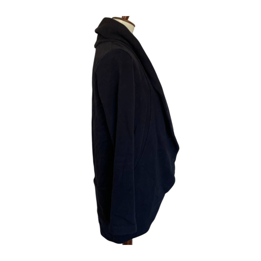 James Perse Open Front Cocoon Cotton Cardigan - Black - Size 2 / Medium