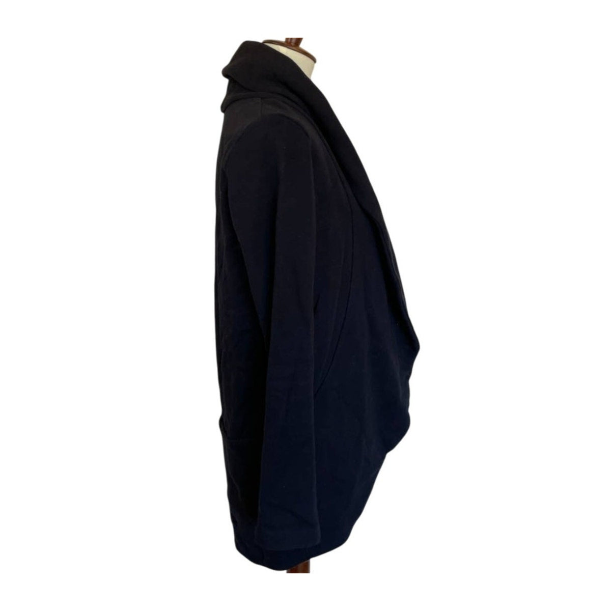 James Perse Open Front Cocoon Cotton Cardigan - Black - Size 2 / Medium